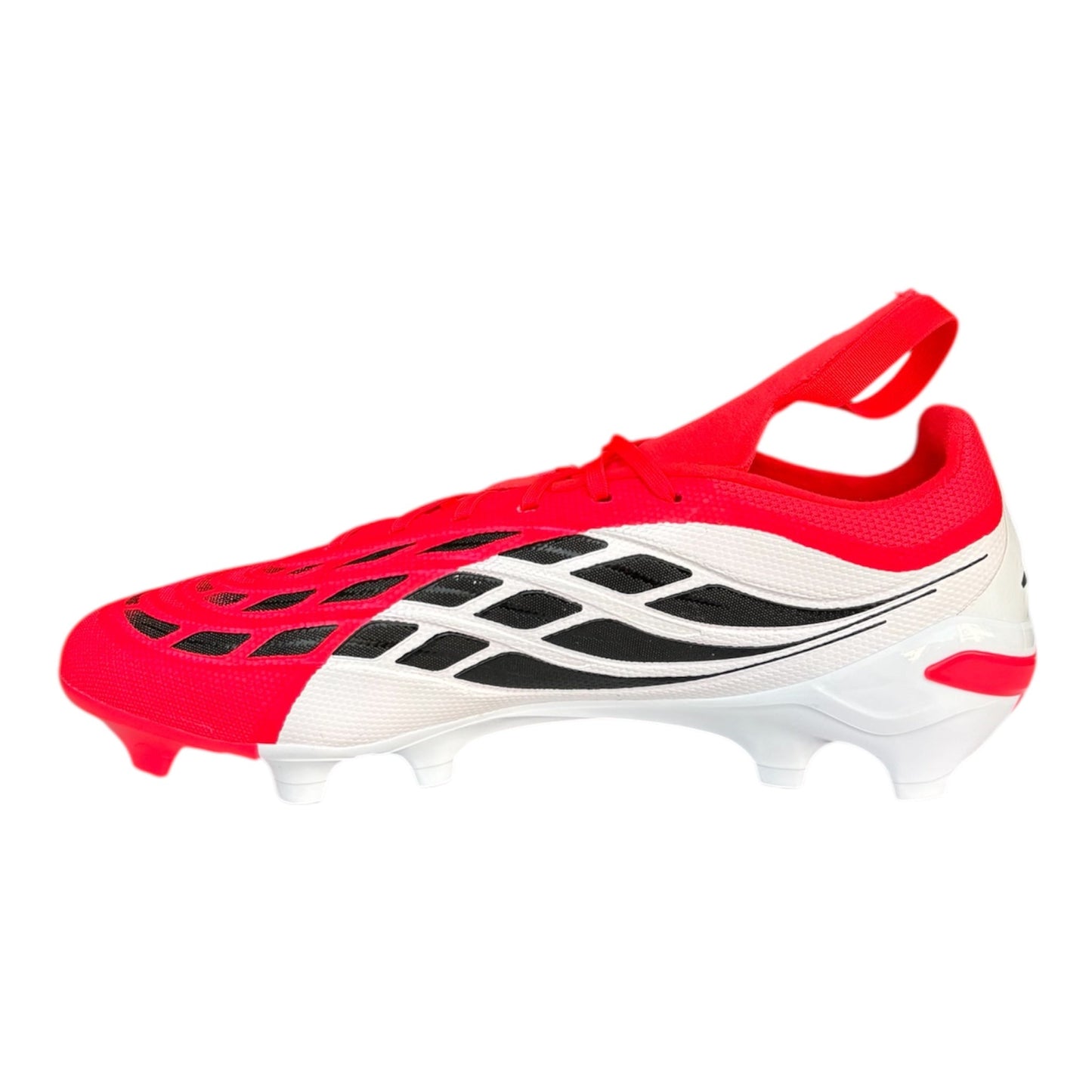 Adidas Scarpa Calcio Predator League FT/FG JS0422 Rosso Bianco Uomo Nanostrike linguetta con elastico