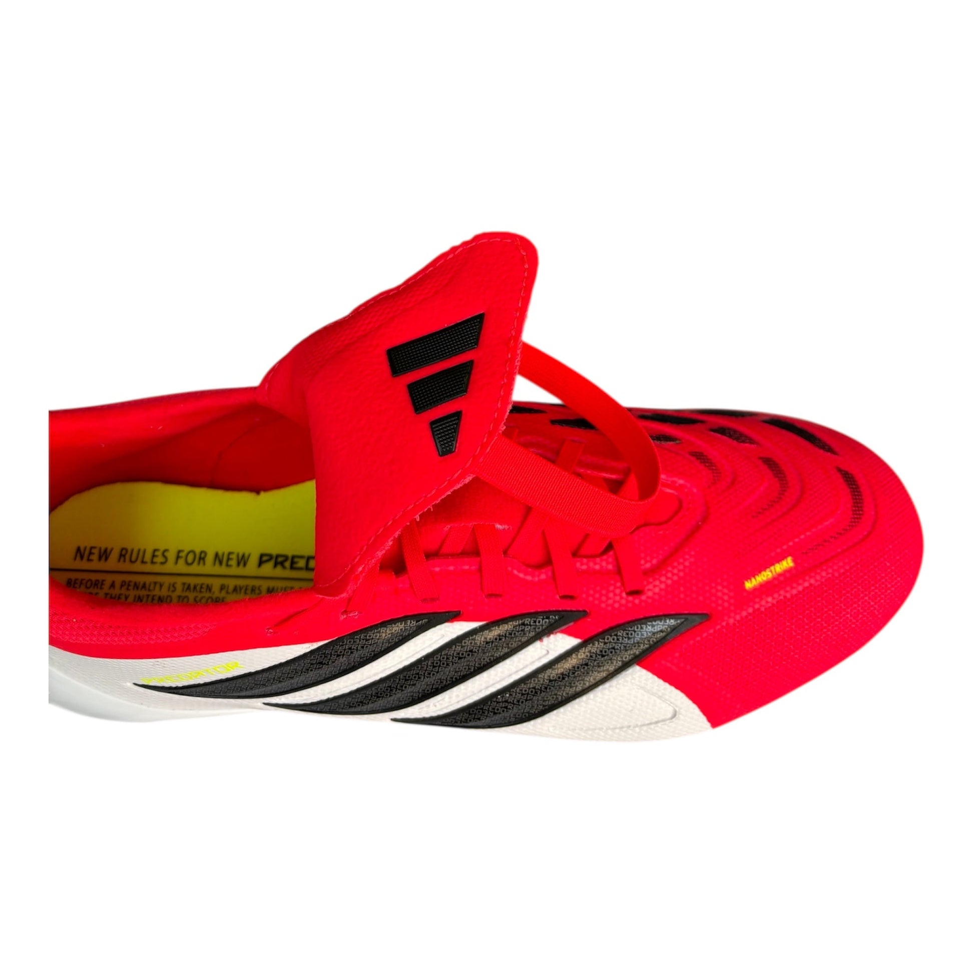 Adidas Scarpa Calcio Predator League FT/FG JS0422 Rosso Bianco Uomo Nanostrike linguetta con elastico particolare vista interna