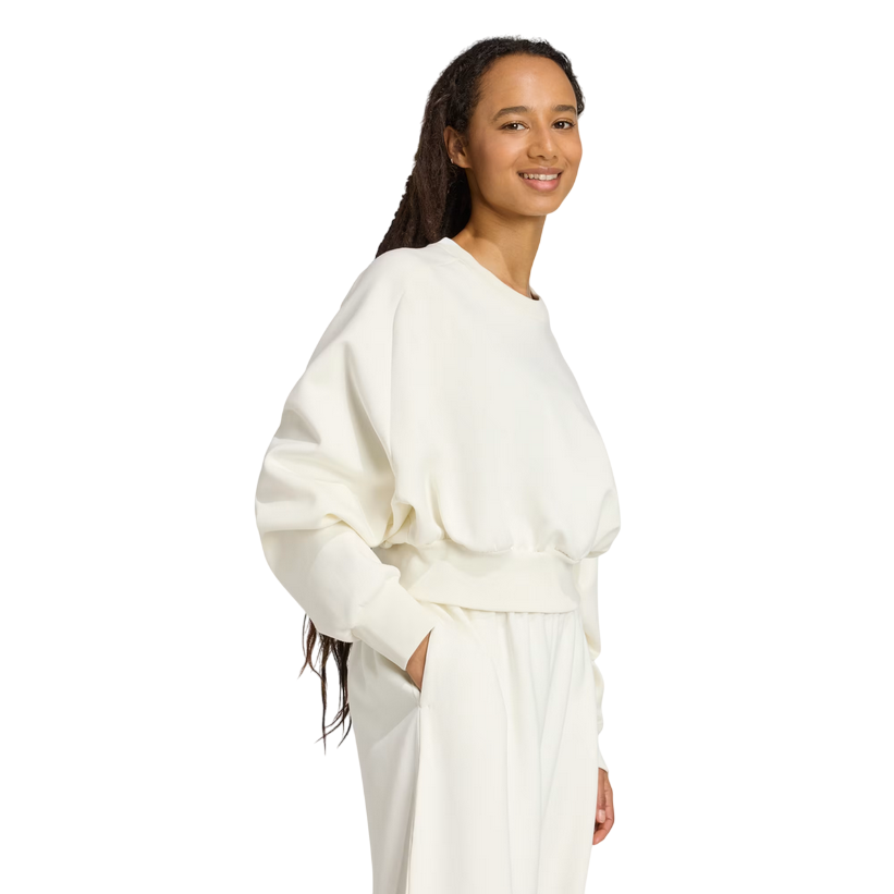 Adidas Women's Soft Lux Loose Hoodie JV9893 White