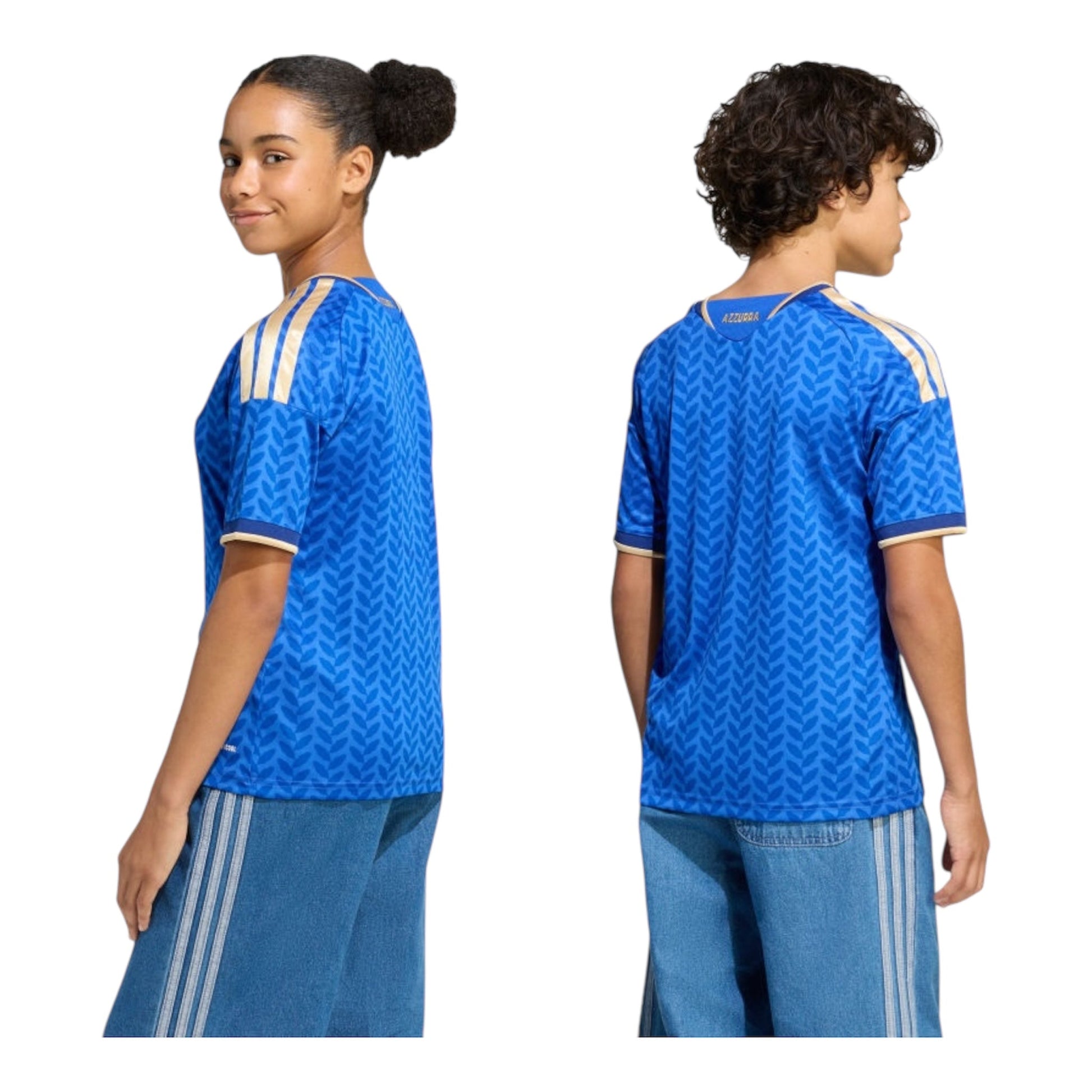 Adidas maglia Italia 26 Home azzurra dietro