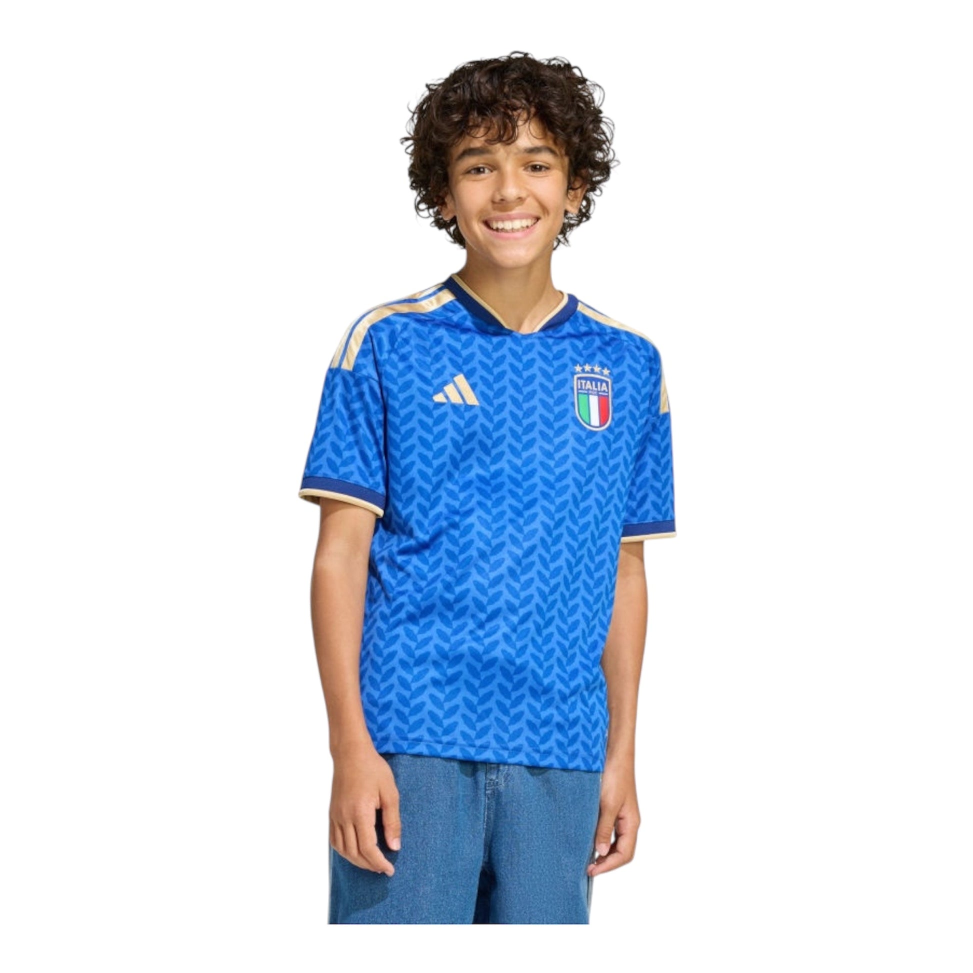Adidas maglia Italia 26 Home azzurra dietro ufficiale scudetto