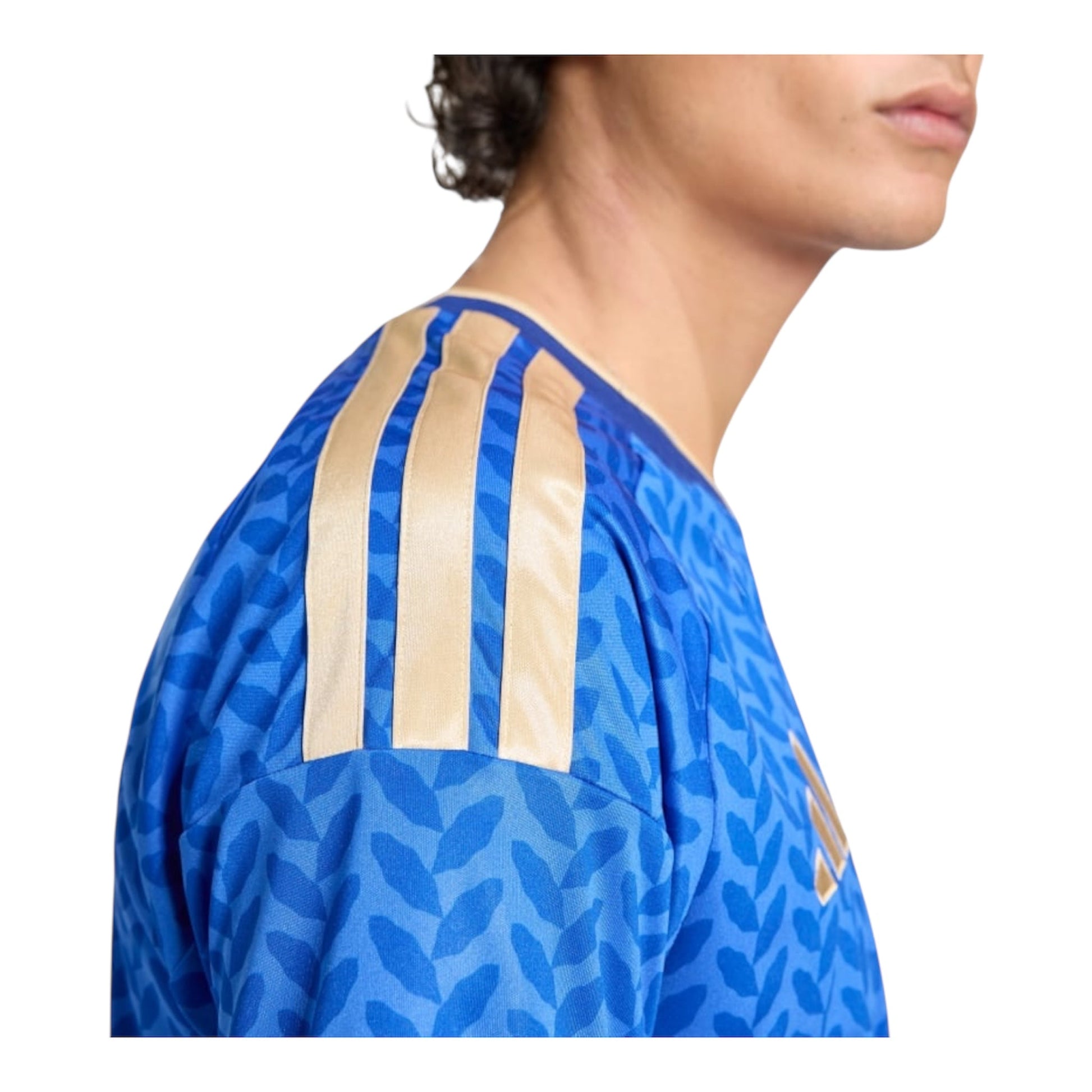 Adidas maglia Italia 26 JL6937 azzurra nazionale 3 strsce oro