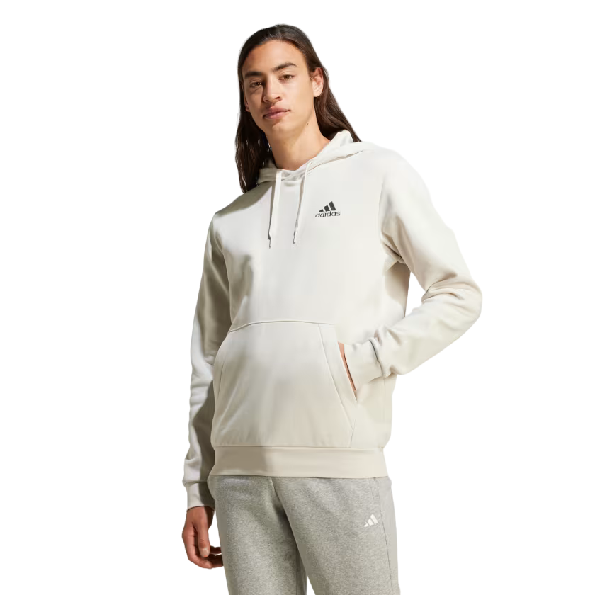 Adidas Men's Essentials Fleece Hoodie IZ4760 aluminum