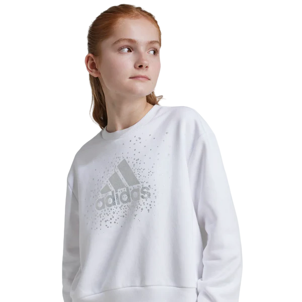 Adidas Girls' Crew Neck Sweatshirt IX9330 White