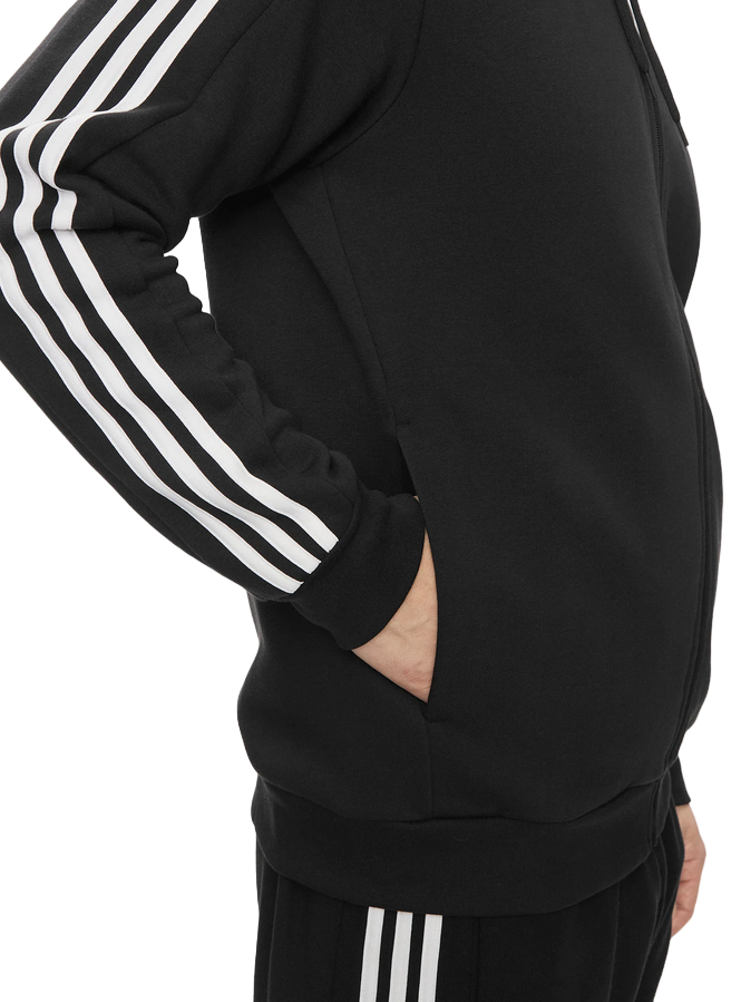 Adidas lightweight hooded sweatshirt with 3-stripes IB4029 black-white