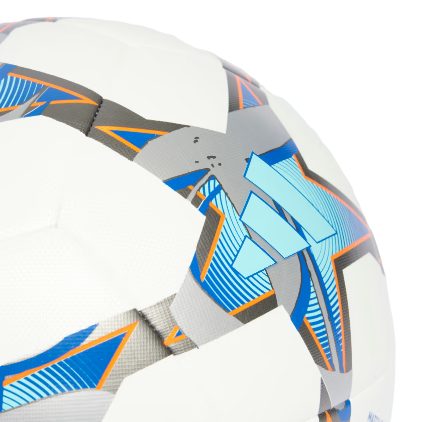 Adidas UCL Training Soccer Ball with UEFA Champions League graphics IA0952 white-silver-light blue size 5