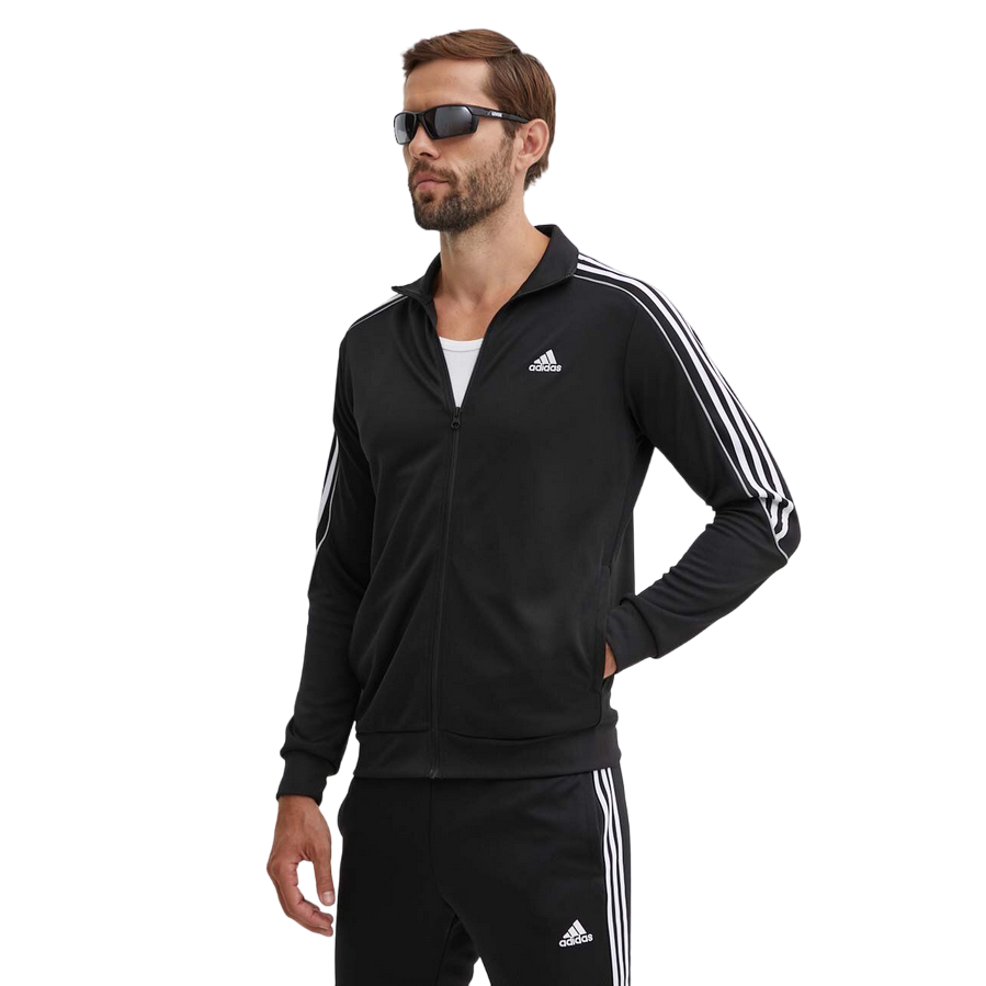 Adidas Men's 3-Stripes Essentials Tracksuit IX1277 Black-White
