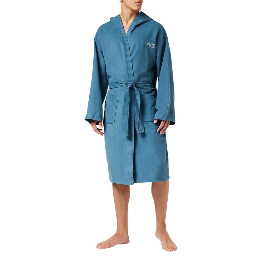 Arena Men's Microfiber Bathrobe Zeal 5004571 blue-white