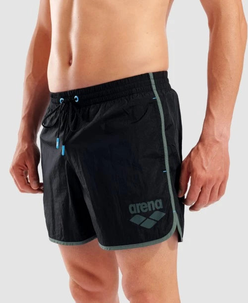 Arena Costume Pantaloncino Uomo Nero Salvia - Big Logo Borders 009103560