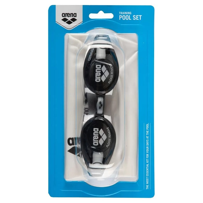 Arena Set Cap Goggles Pool 9242255 Silver Smoke White Black