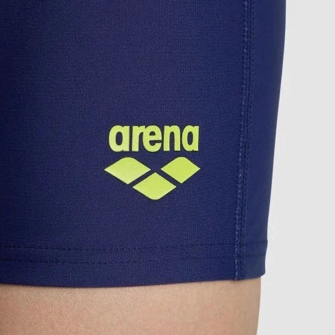 Arena boy's close-fitting jammer swimsuit with Pixels print 006727 700 blue