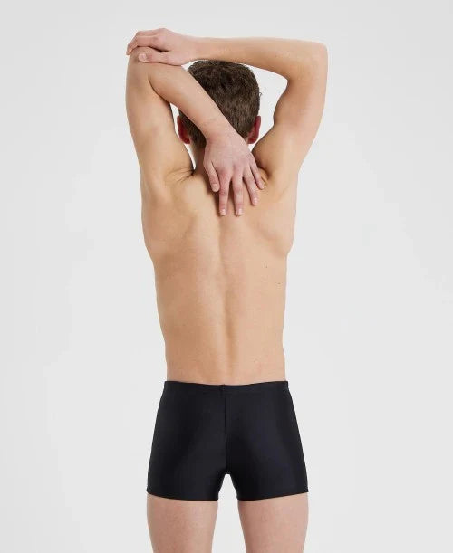 Arena boy's close-fitting short-leg swimsuit with print 005435 514 black-white