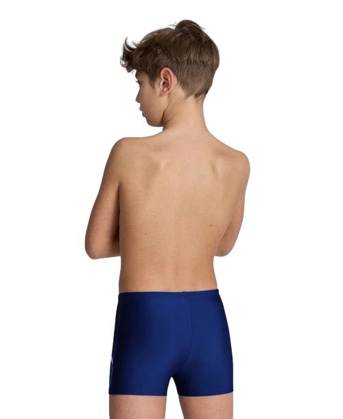 Arena boy's close-fitting shorts swimsuit with print 005435 781 blue-white