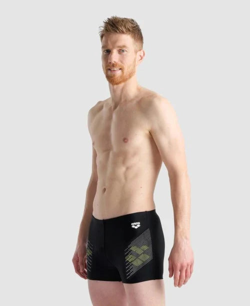 Arena men's tight-fitting shorts swimsuit with print 005796 561 black