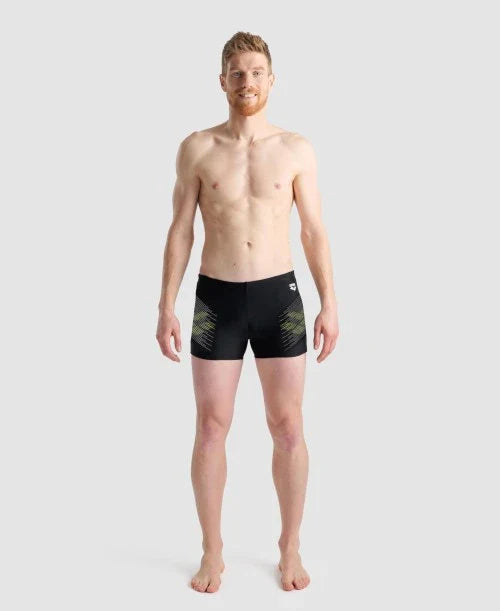 Arena men's tight-fitting shorts swimsuit with print 005796 561 black