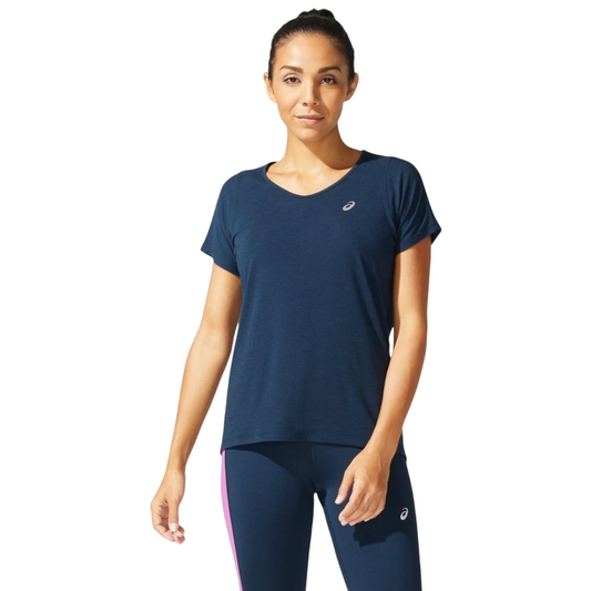 Asics maglietta manica corta da donna V-Neck SS Top 2012A981 402 french blue