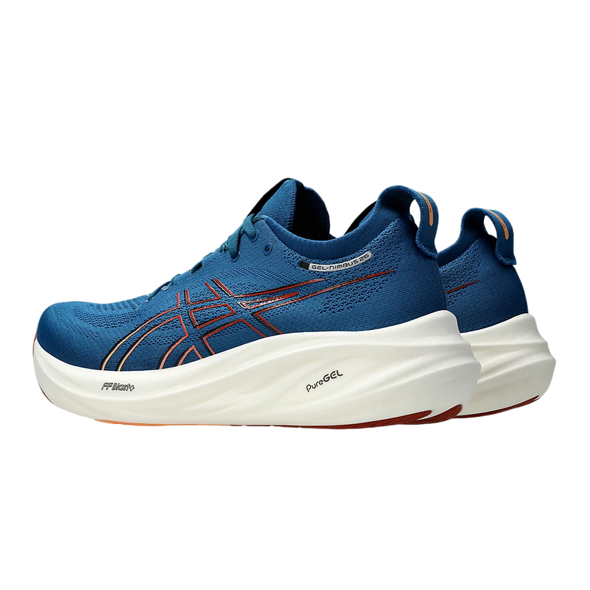 Asics Gel Nimbus 26 1011B794-404 Blue Orange - Men's Running Shoe Maximum Cushioning