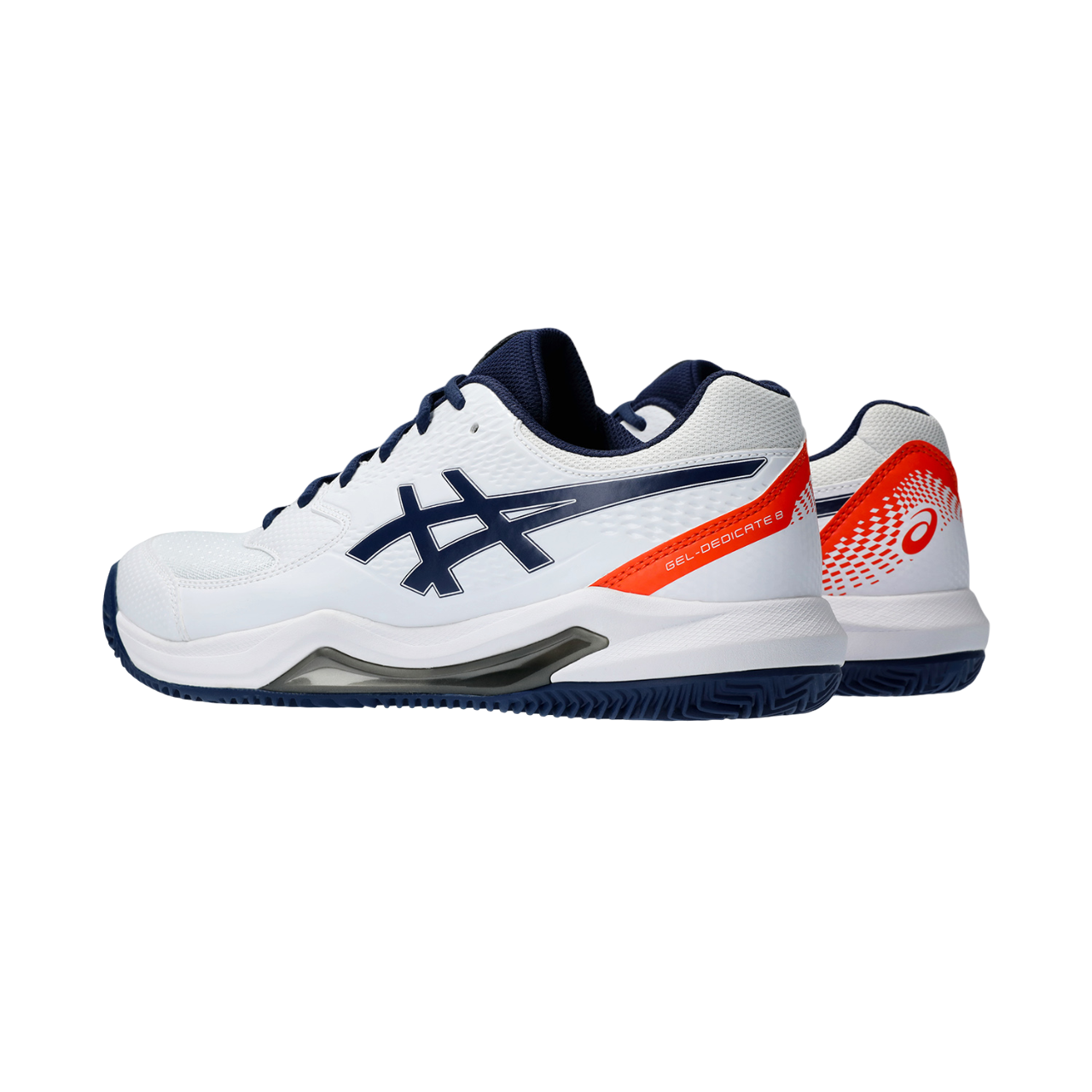 Asics Men's Clay Court Tennis Shoe Gel Dedicate 8 Clay 1041A448-102 White-Blue
