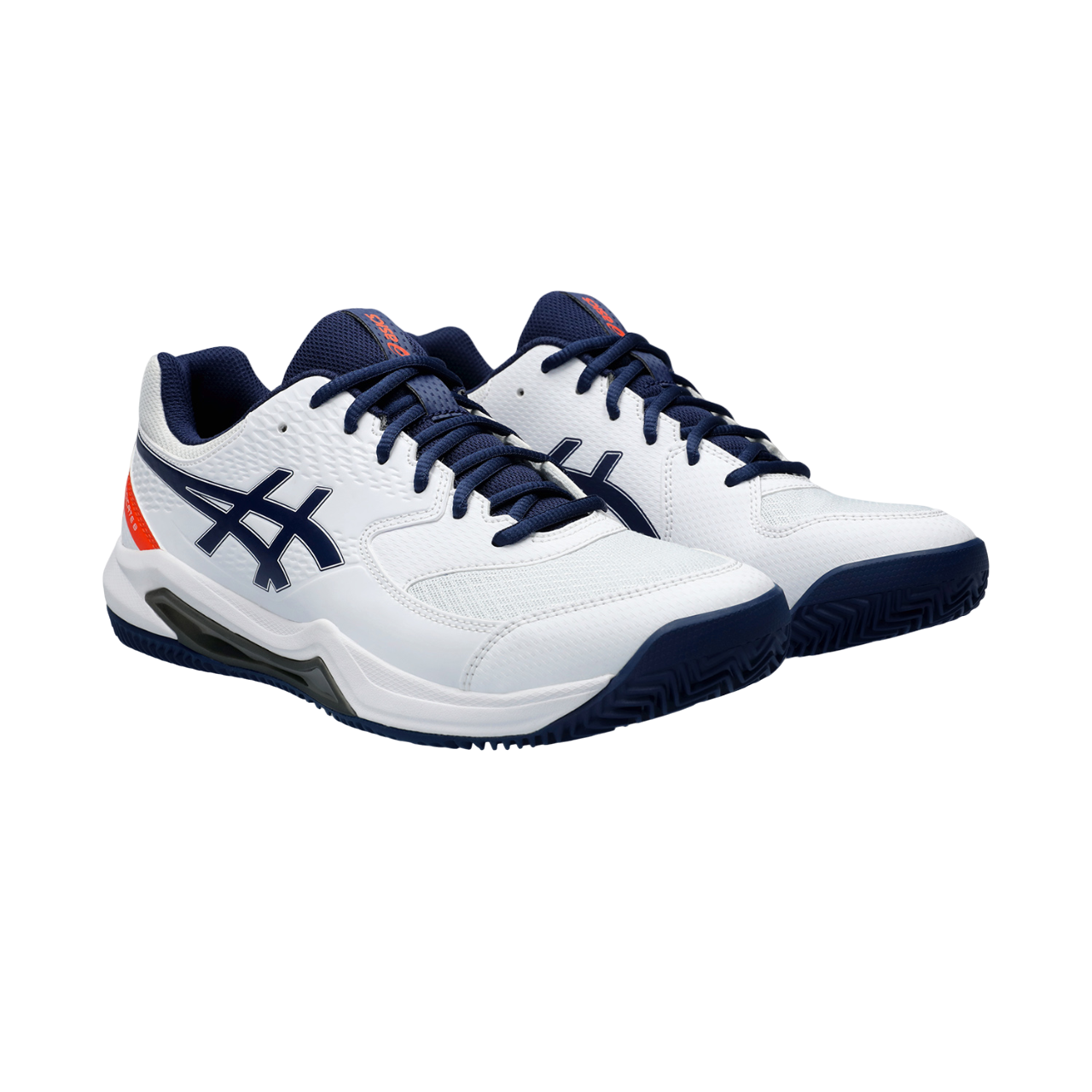 Asics Men's Clay Court Tennis Shoe Gel Dedicate 8 Clay 1041A448-102 White-Blue