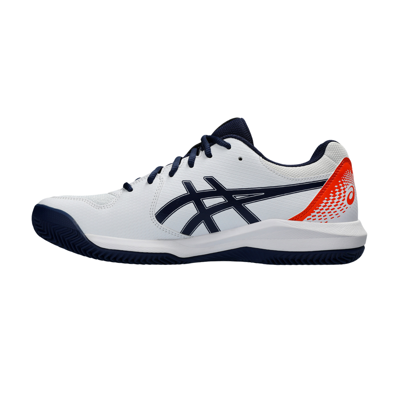 Asics Men's Clay Court Tennis Shoe Gel Dedicate 8 Clay 1041A448-102 White-Blue