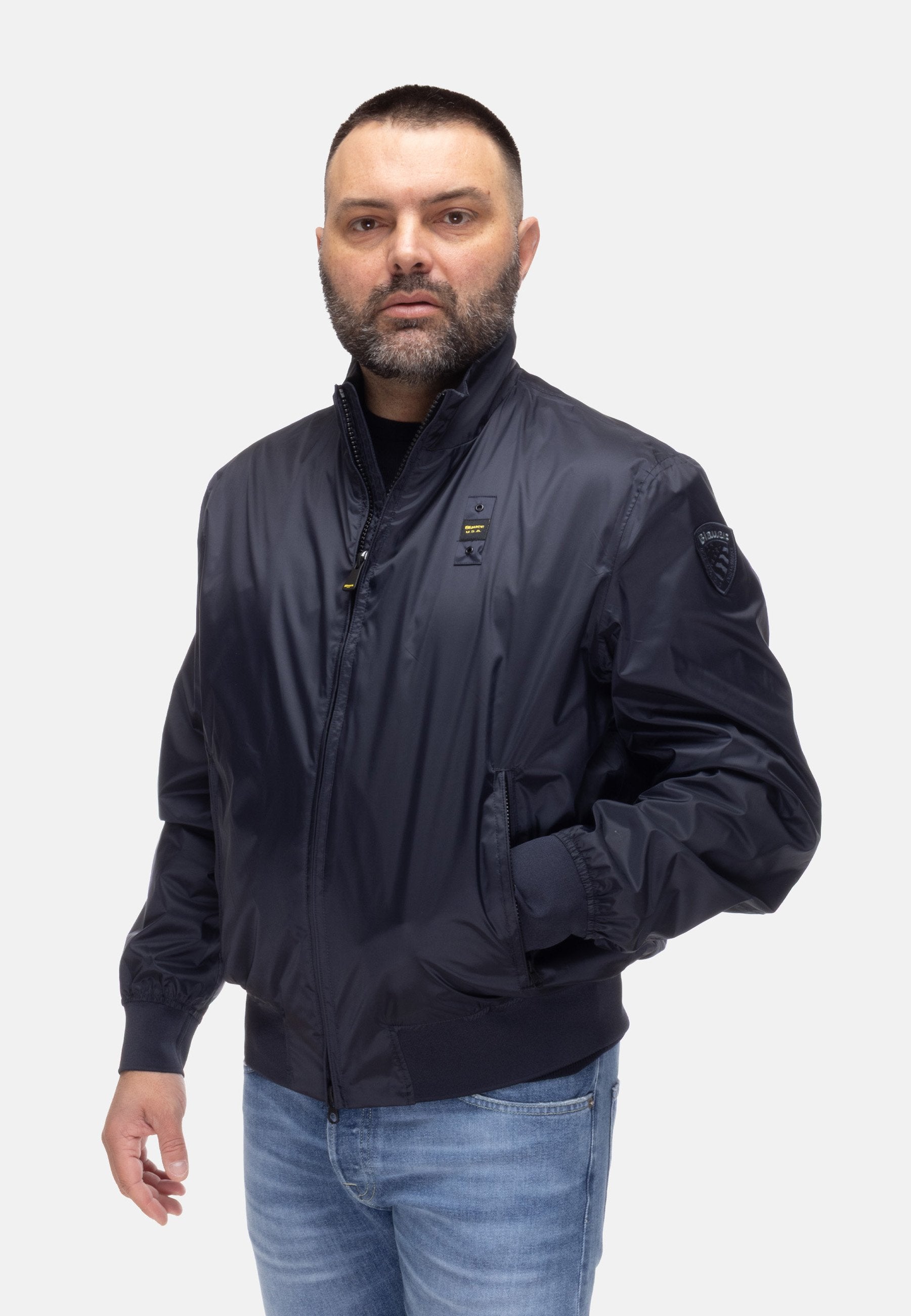 Blauer bomber leggero sfoderato Duxbury 26SBLUC11028 007462 888 Blu