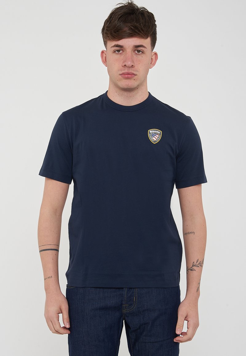 Blauer T-shirt Uomo Cotone Logo 26SBLUH02284-007480 Blu 888