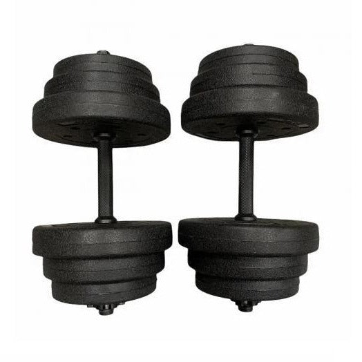 Contes Set manubri e bilanciere da 32Kg in cemento rivestito in plastica DY-DB-32KG nero