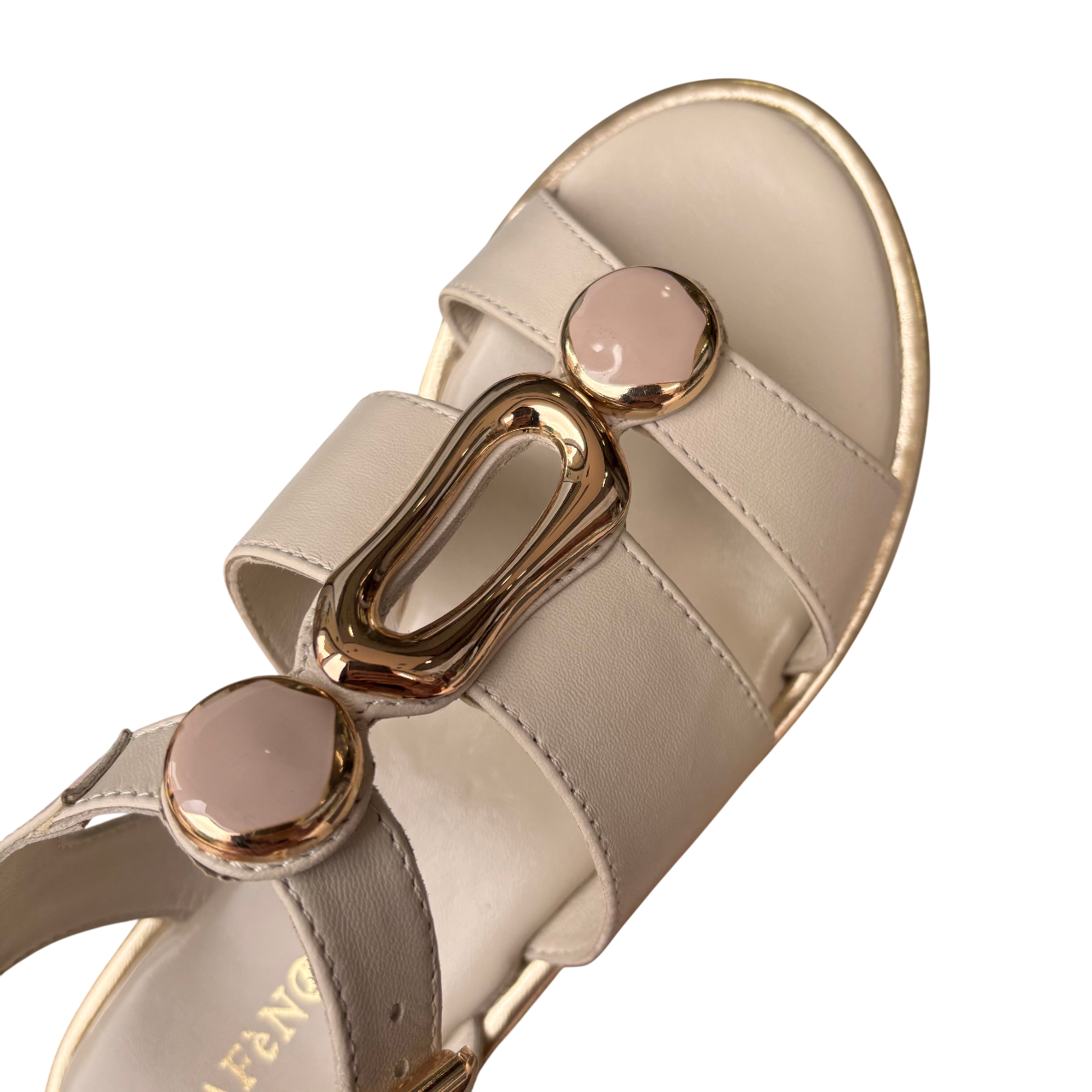 Cafè Noir C1GG1888 W059 Sandali Pelle Donna Triplo Accessorio Osso