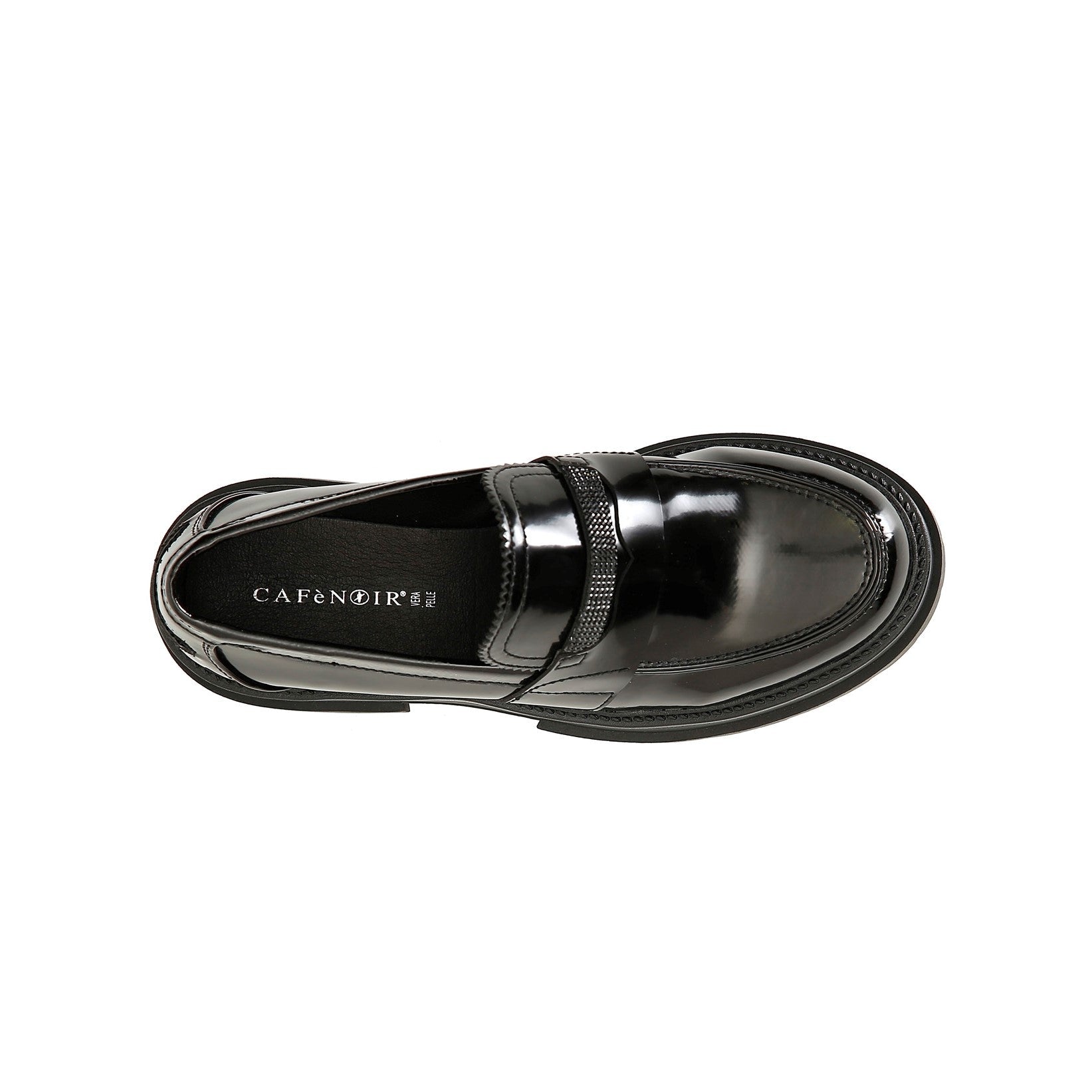 Cafènoir Mocassino EC9460 N001 Nero Strass Donna