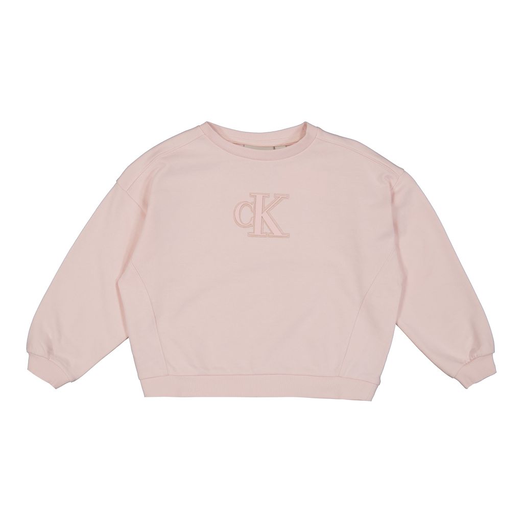 Calvin Klein Felpa Junior Taglio Squadrato Rosa - LVCKSJB26G TEV