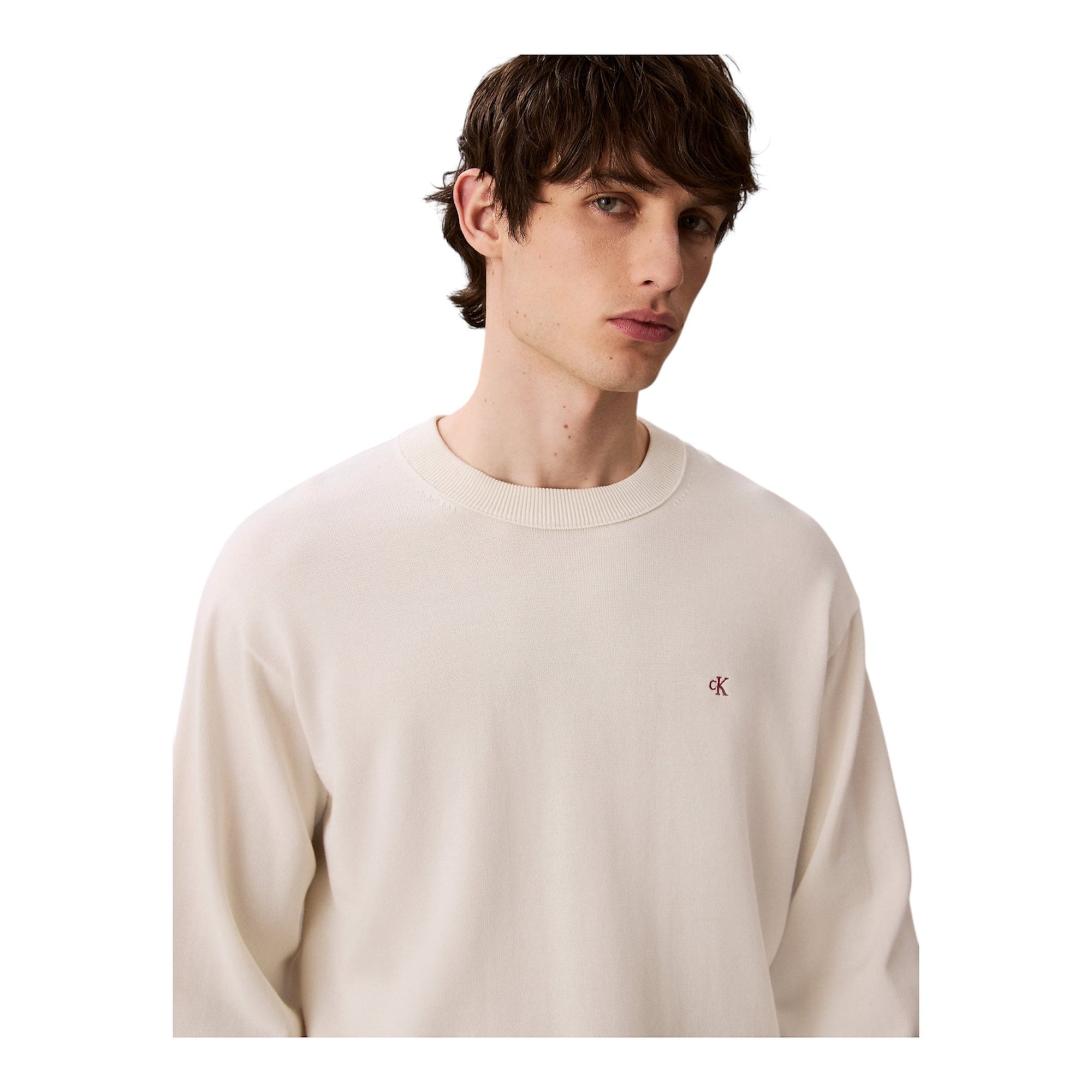 Calvin Klein Maglione Monogramma Uomo LV04RC309G Tofu