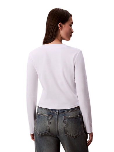 Calvin Klein T-shirt Maniche Lunghe Neonato LV047A803G YAA Bianco