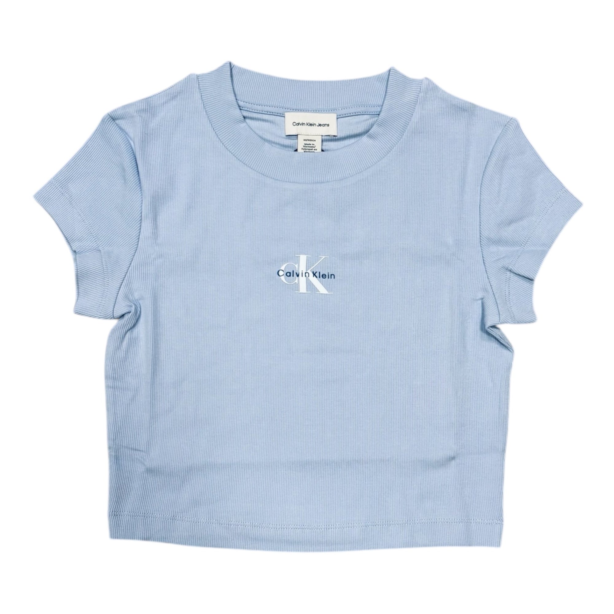 Calvin Klein T-Shirt Neonato Cotone Monologo LV047AB802 Blu