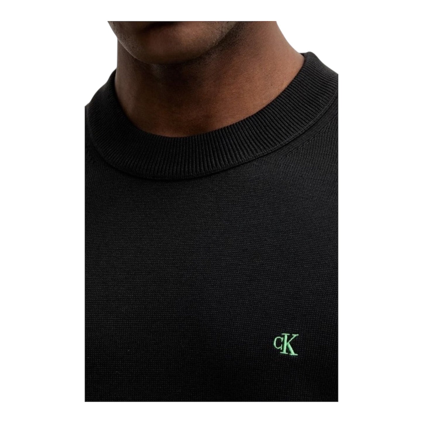 Calvin Klein maglia LV04RC309G UB1 nero dietro logo