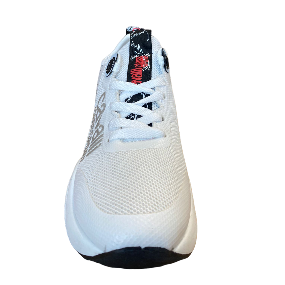 Cavalli Class Sport sneakers casual da donna con zeppa S00CW8635 100 bianco