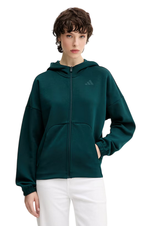 Adidas Women's Essentials Full-Zip Hoodie JW7876 - Green