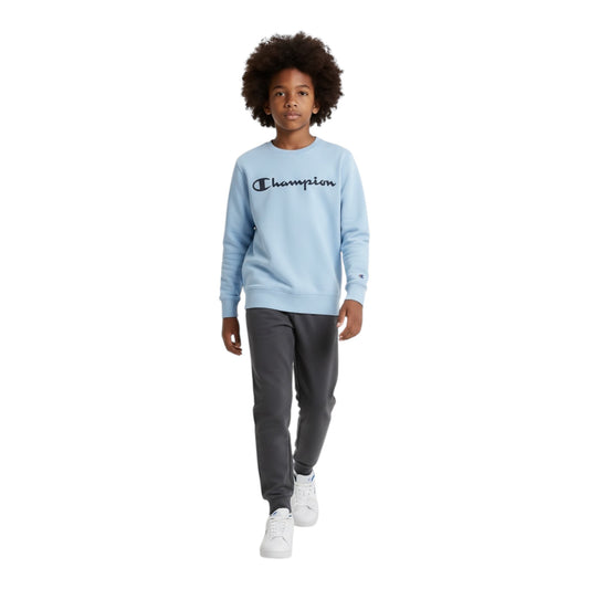 Champion BASIC CREWNECK - Felpa- 307359 BS224 - celeste avanti
