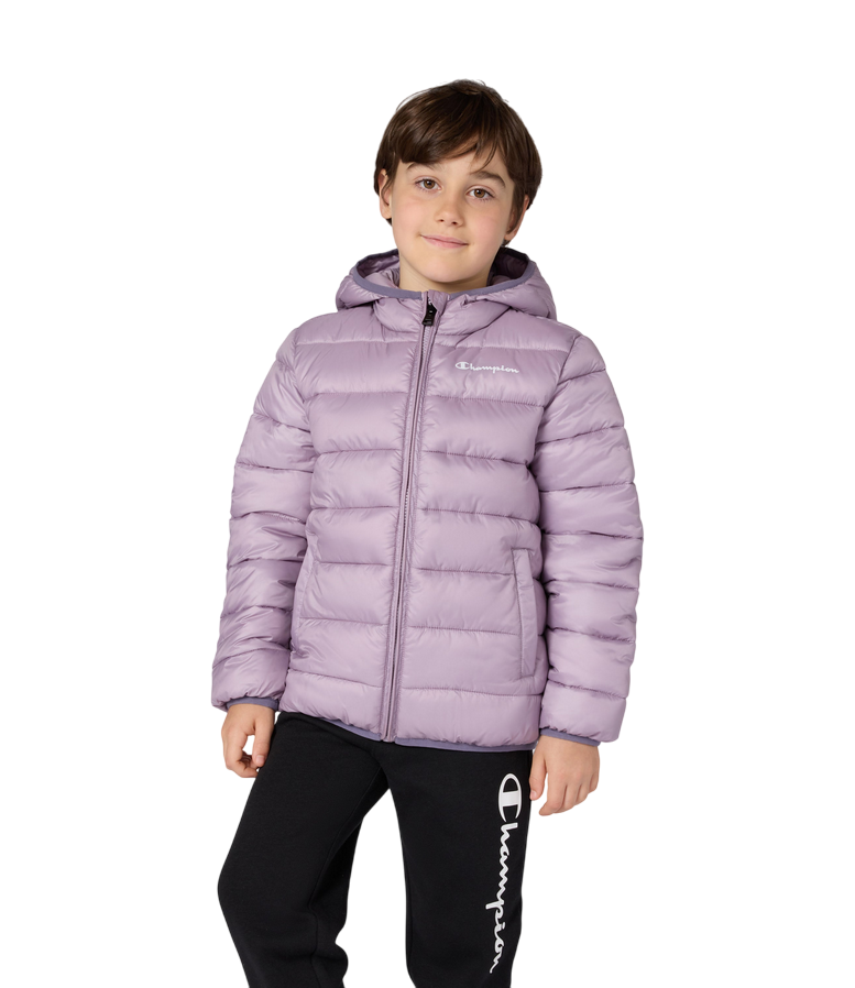 Champion Giacca Bambino Cappuccio 307222 VS100 Malva – imbottita, idrorepellente, comfort, stile