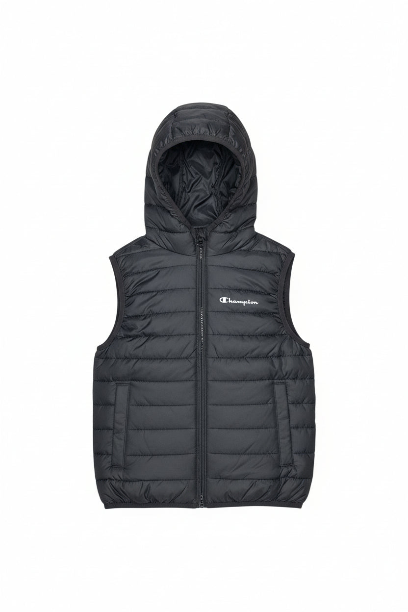 Champion Gilet con Cappuccio 307542 KK001 Junior Nero