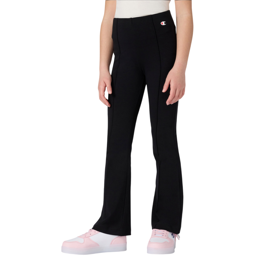 Champion Leggings Fitted Flare Bambina 405215 KK001 Nero - Comfort &amp; Stile con Logo Iconico