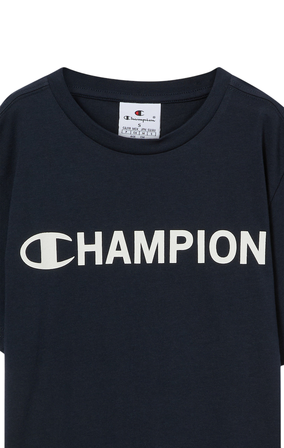 Champion Maglietta Cotone Manica Lunga Bambino 307260 BS501 Blu - Comfort e Stile Junior