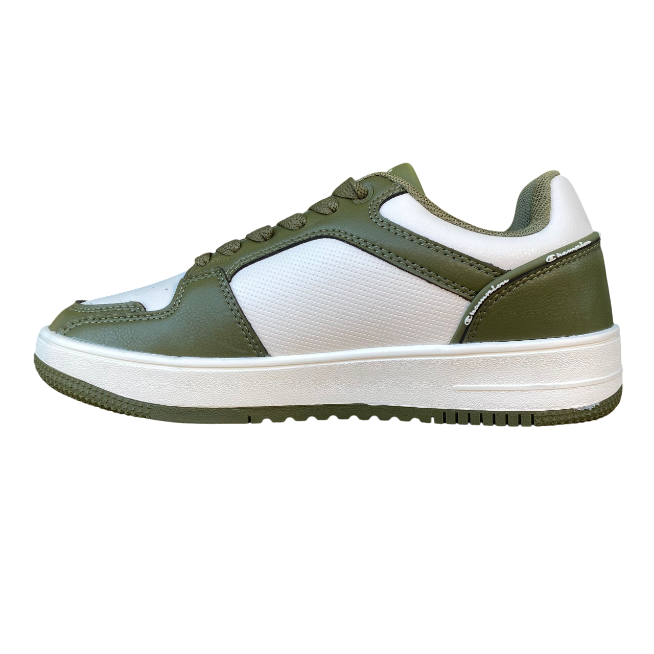 Champion Trainers RD18 Low S21906 GS585 Bianco-Verde| Sneakers basket uomo stile comfort