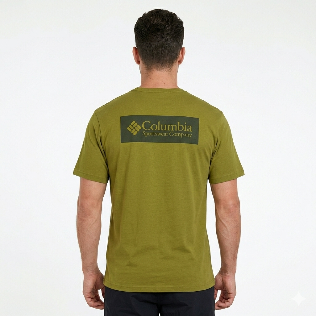 Columbia T-Shirt Uomo Verde CSC Heavyweight Cotone Pesante Regular Fit - 2155061 379