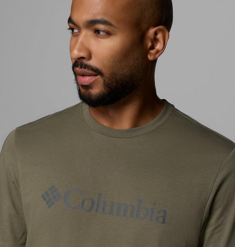 Columbia T-shirt Uomo CSC Basic Logo Cotone Biologico Verde - 2155001397