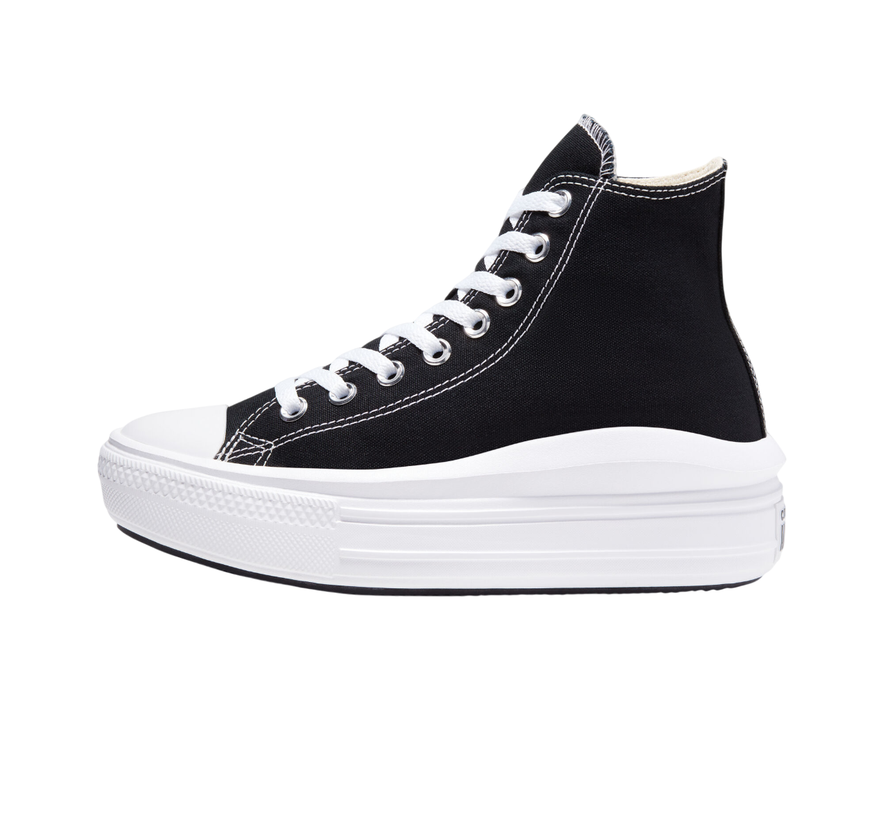 Sneakers Converse All Star Chuck Taylor Move Donna 568497C nere alte in tela con tecnologia Move, vista esterna
