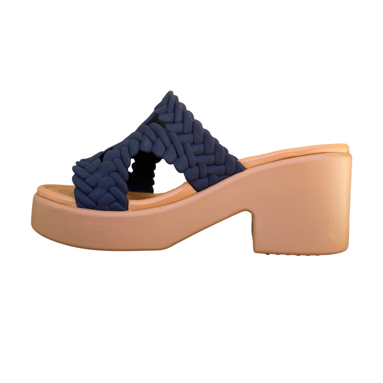 Crocs Brooklyn Woven Slide Sandalo Donna Nero con Tacco - 209979-001