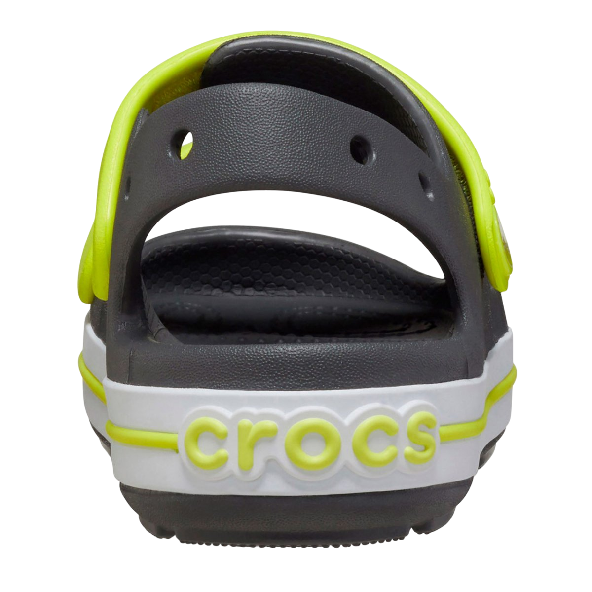 Crocs sandalo da bambino Crocband Cruiser 209423 1NJ grigio-giallo acido