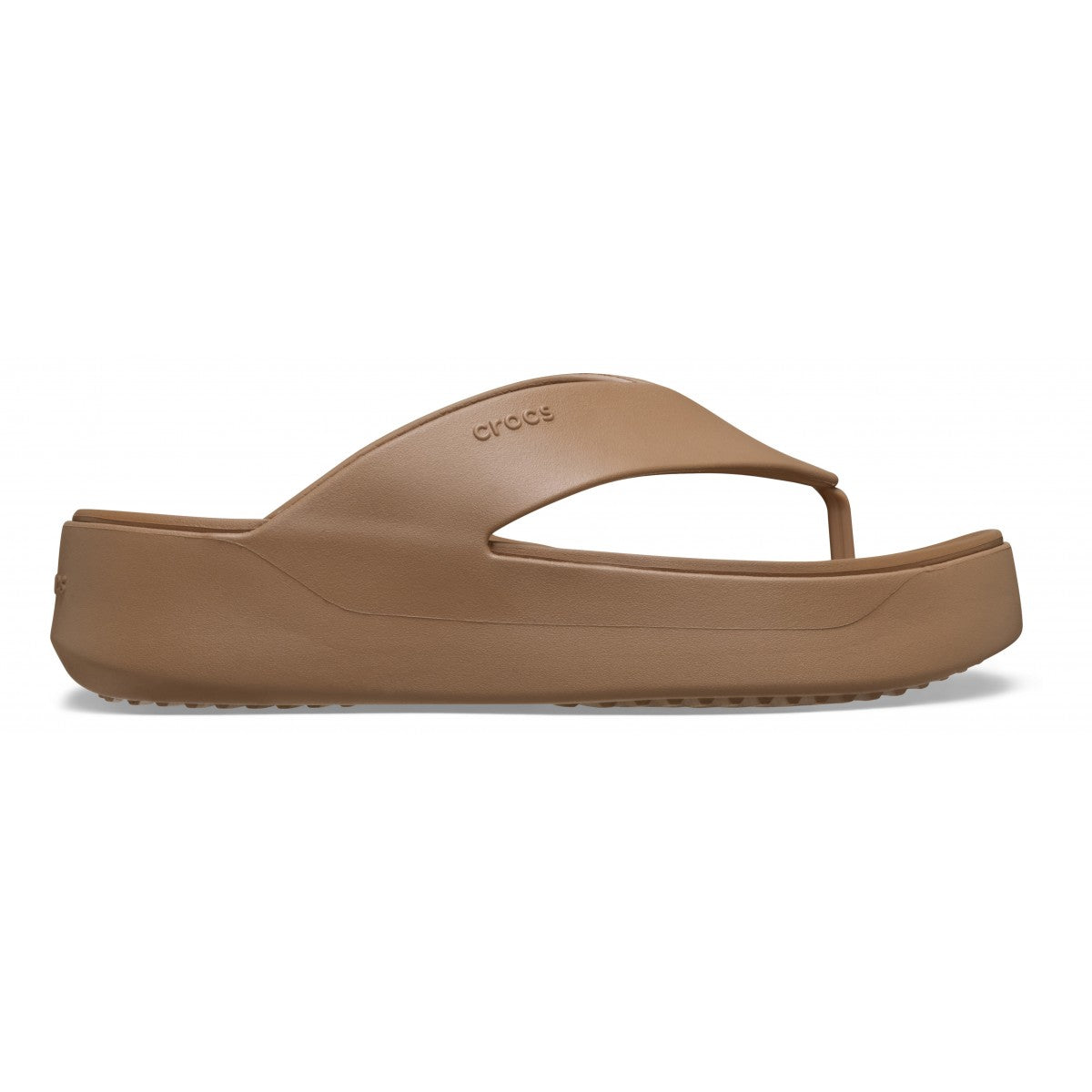 Crocs sandalo infradito da donna Getaway Platform Flip 209410-2JJ Milk Chocolate