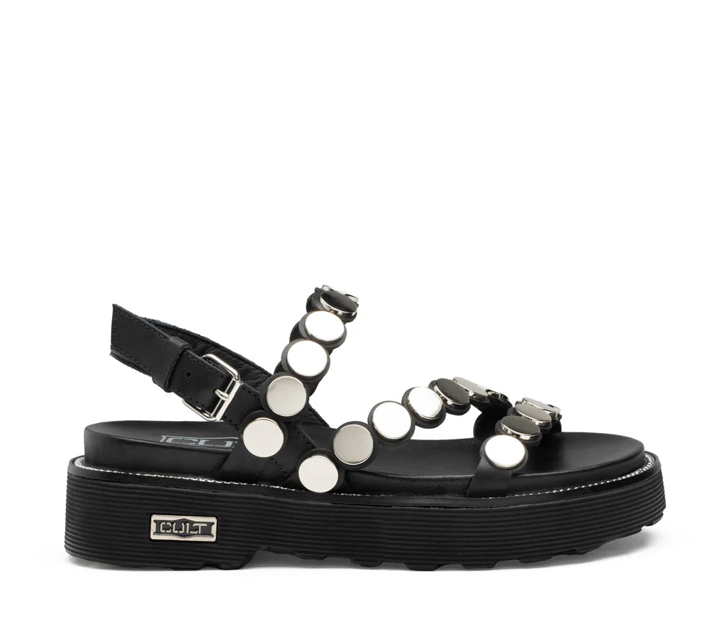 Cult Sandalo Donna Flatform Borchie ZIGGY 4770 Nero - CLW477000