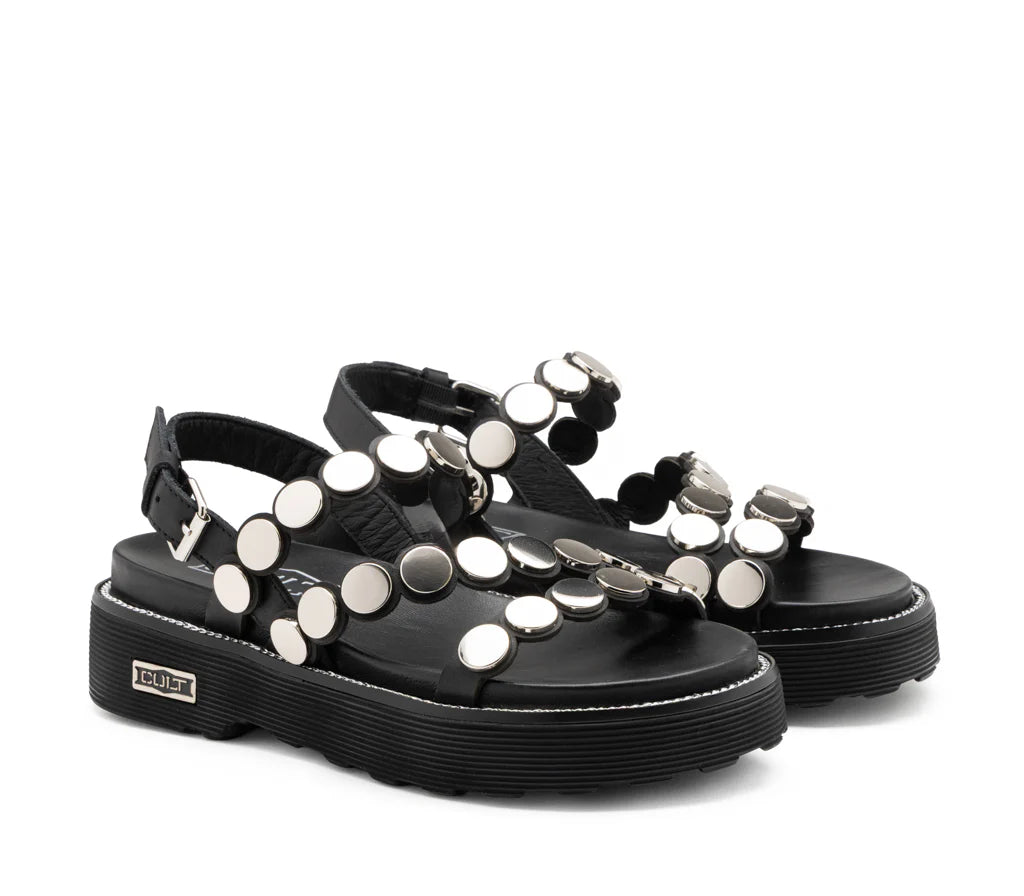 Cult Sandalo Donna Flatform Borchie ZIGGY 4770 Nero - CLW477000